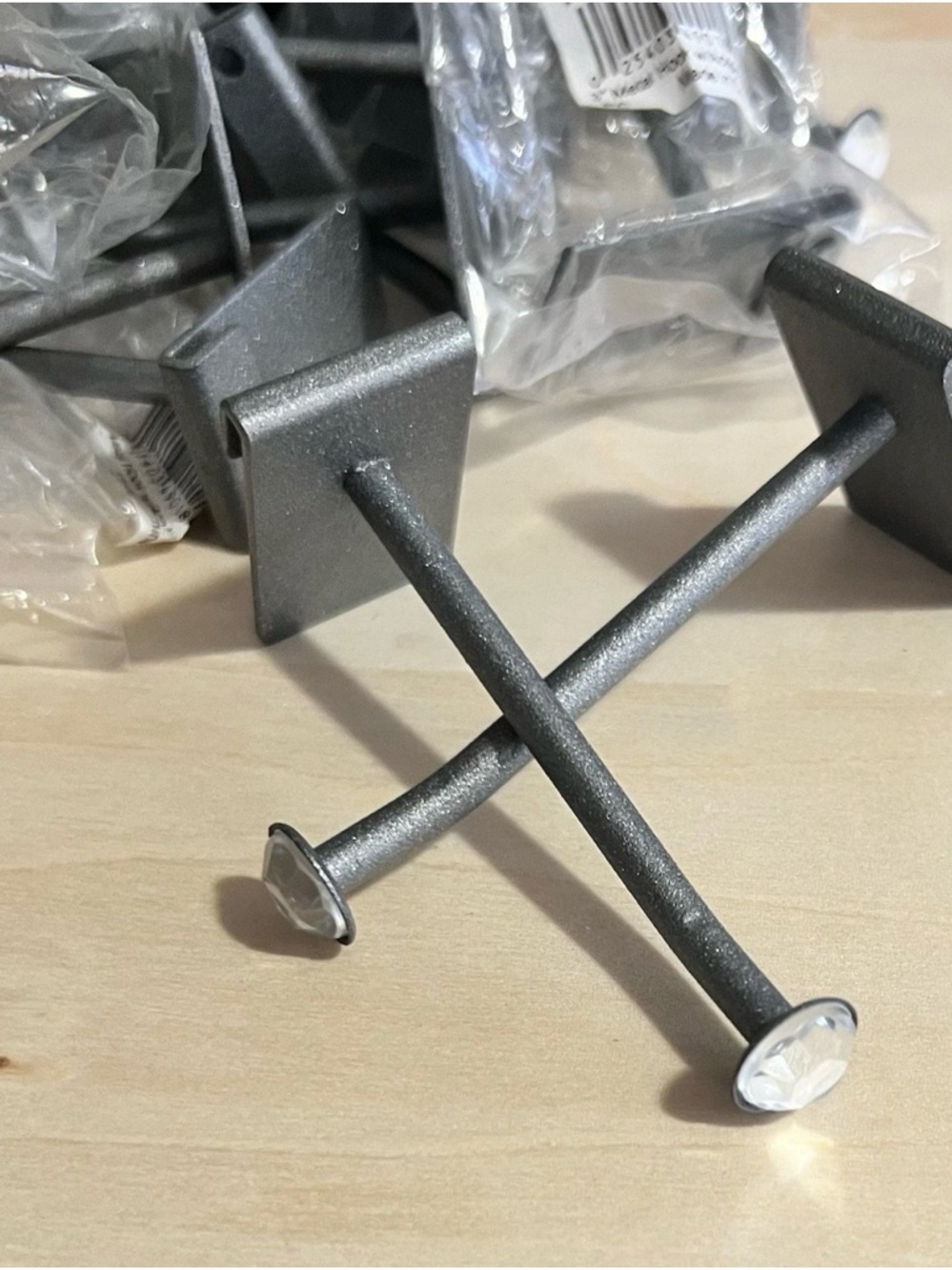 Tripar Slatwall Hooks Lot 56 (28 3” + 28 5”) Gray Metal Acrylic Tip Retail